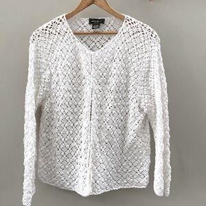 16. Y2K Eddie Naicker Linen/cotton Crochet Cardigan
